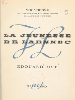 cover image of La jeunesse de Laënnec
